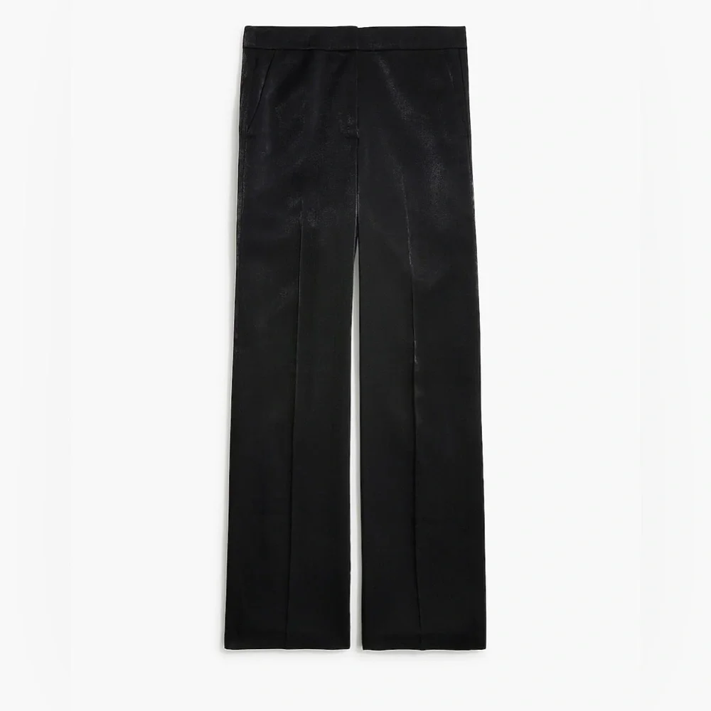 NWT J crew high shine wide leg pants
